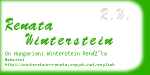 renata winterstein business card